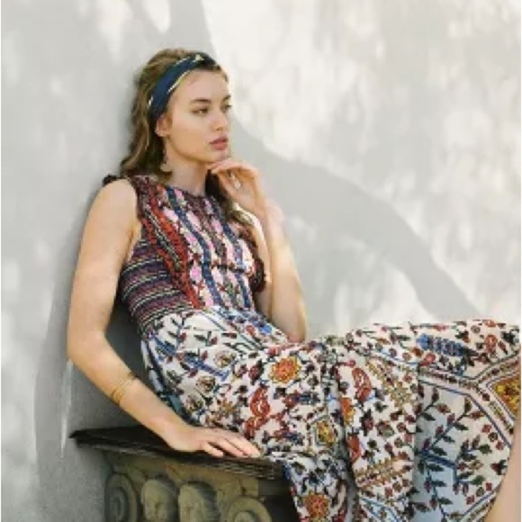 Floral Maxi Dress with Multicolor Design - Picture 1 of 5